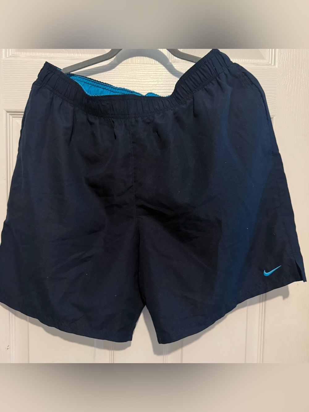 Nike Navy Shorts with Bright Teal Accent